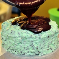 Mint Chocolate chip cake