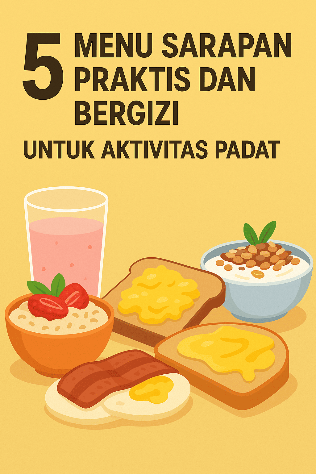 5 Menu Sarapan Praktis dan Bergizi untuk Aktivitas Padat