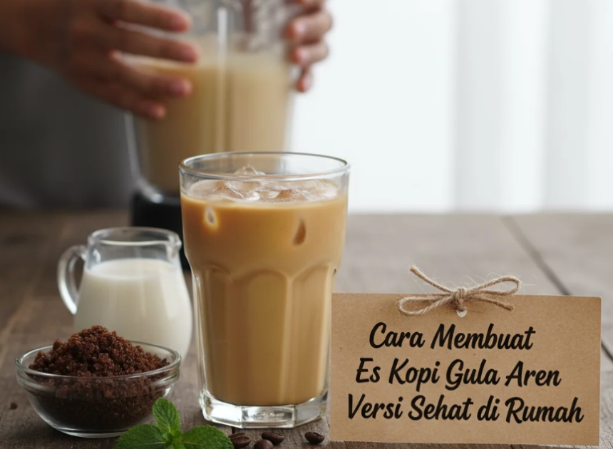 Cara Membuat Es Kopi Gula Aren Versi Sehat di Rumah