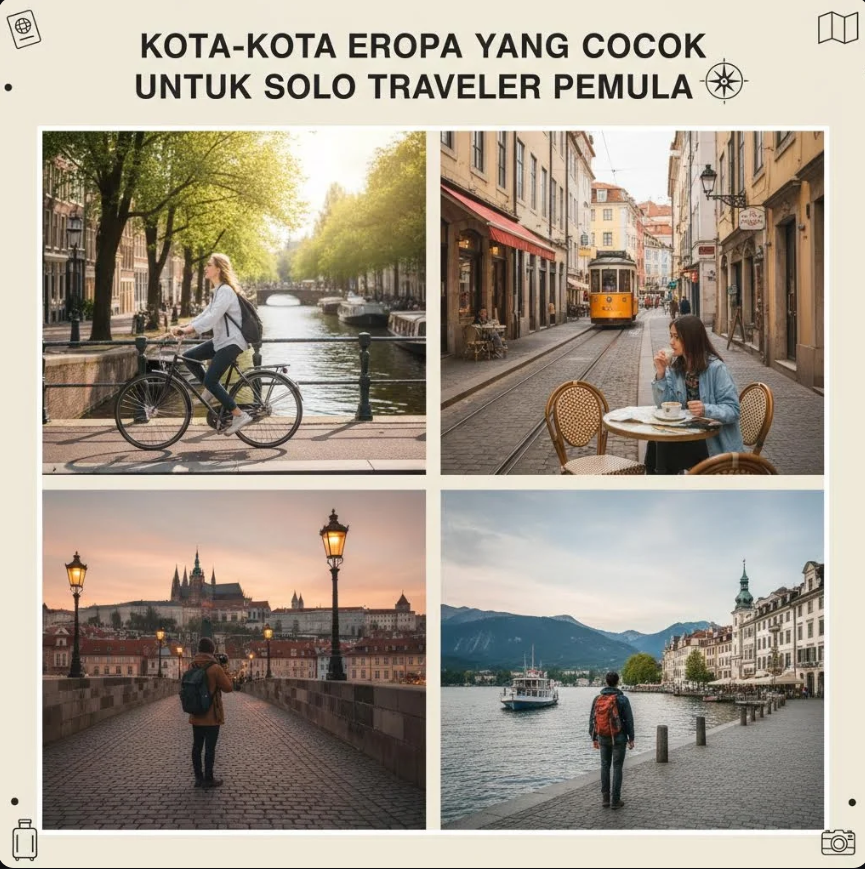 Kota-Kota Eropa yang Cocok untuk Solo Traveler Pemula