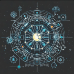 Ilustrasi anak muda Gen Z memantau keuangan melalui aplikasi di smartphone dengan grafik pengeluaran